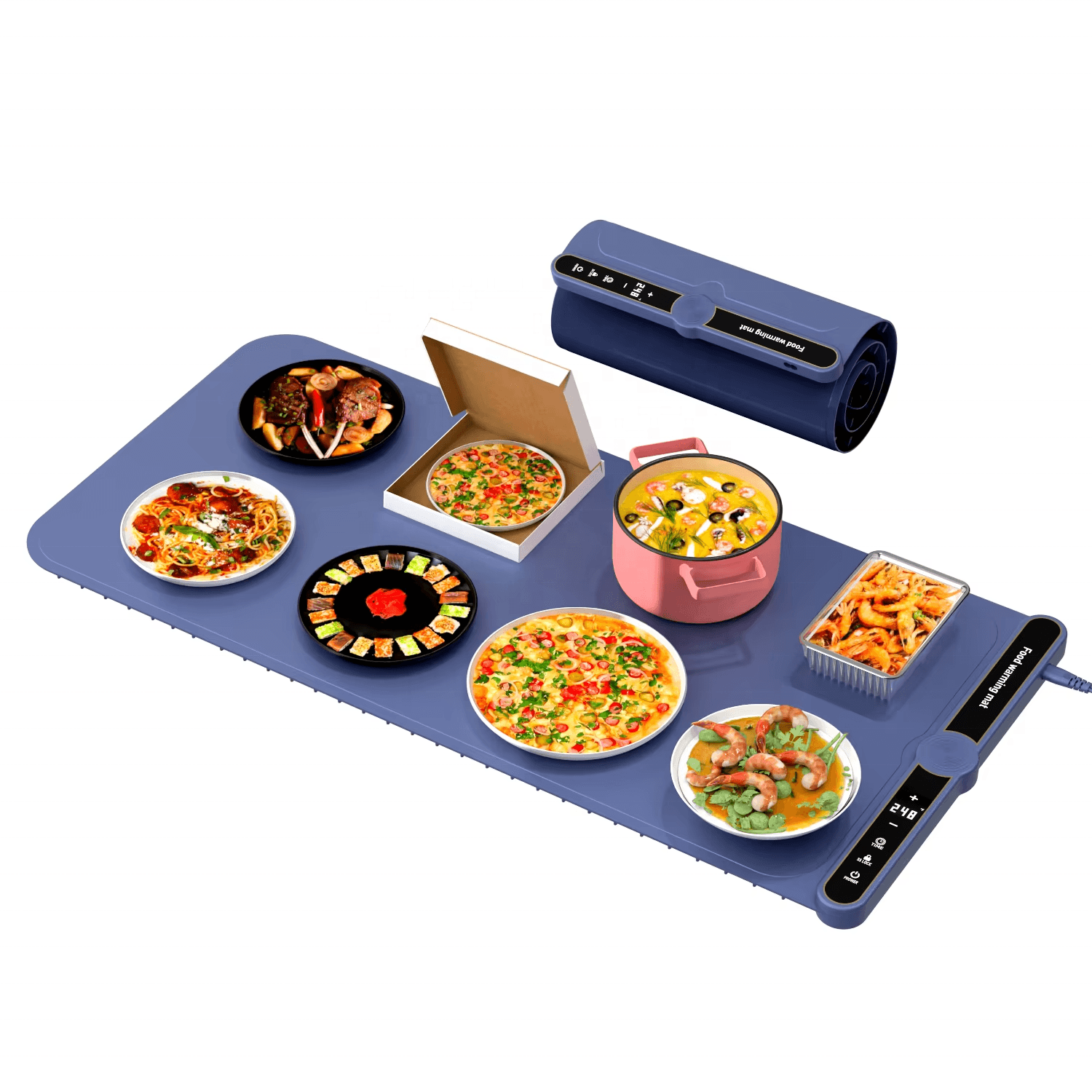 Portable hot plate with push-button control and adjustable temperature