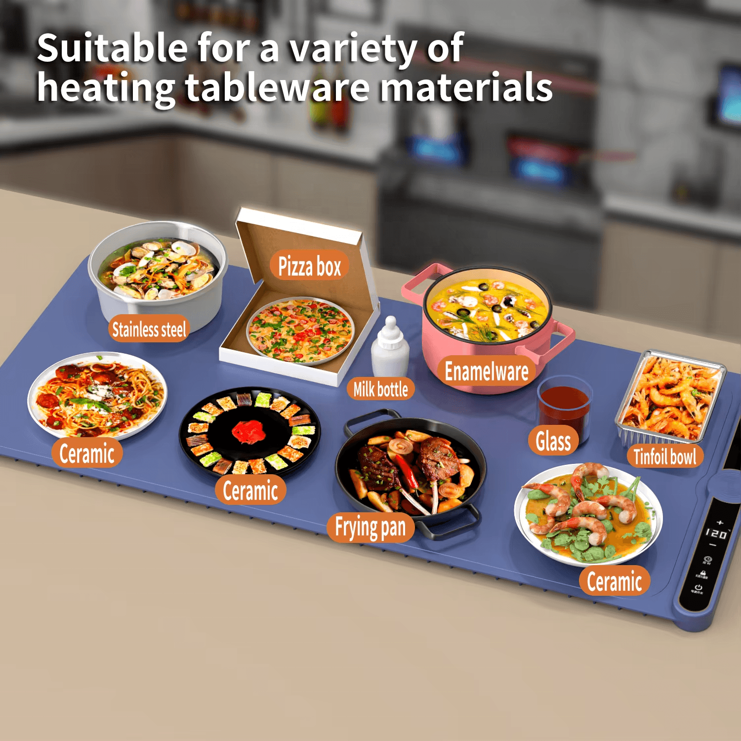 Tableware warming plate for hotel and restaurant use